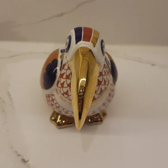 Vintage Set of 2 Unbranded Rooster and Parrot Ceramic Multi Color Gold - Picture 7 of 16